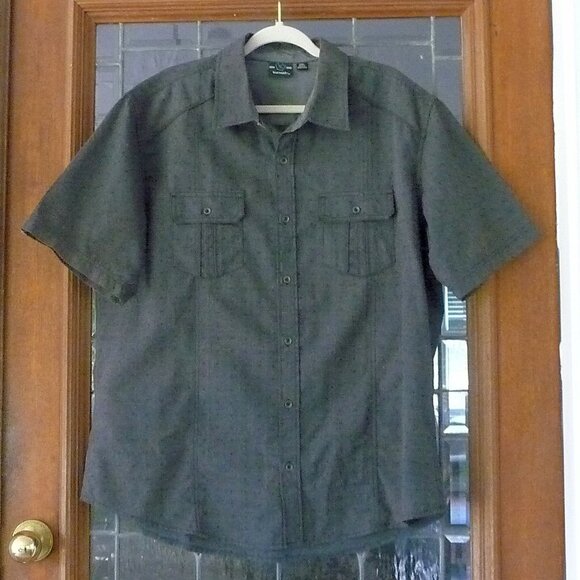 BURNSIDE GRAY SHORT SLEEVE SHIRT SIZE XXL 2XL - Picture 1 of 7